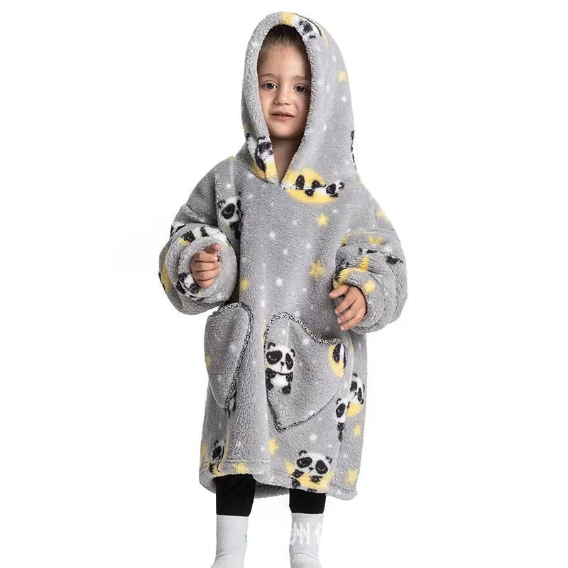 Oversized Plush Children Hoodie