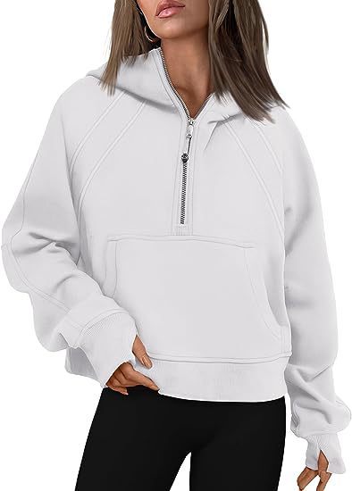 Zipper Hoodies Sweatshirts With Pocket Loose Pullover