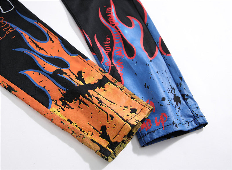 Graffiti Straight Men's Jeans