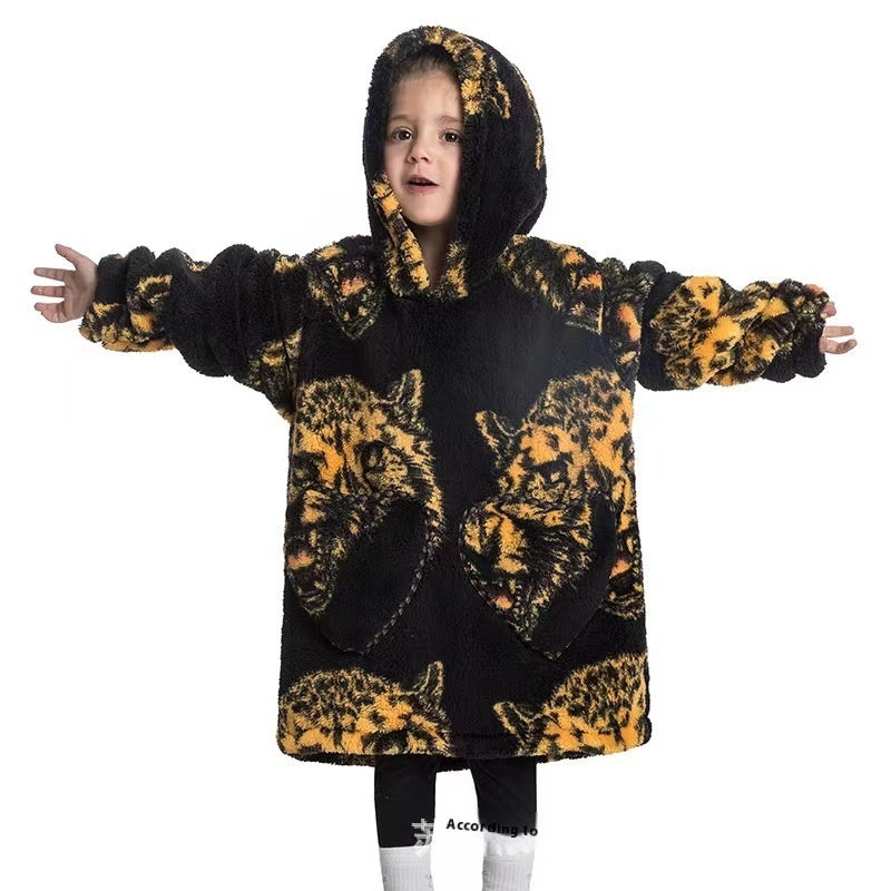 Oversized Plush Children Hoodie