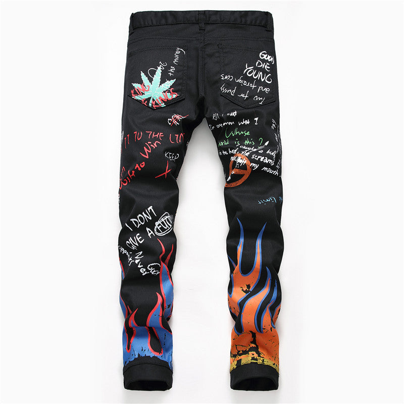 Graffiti Straight Men's Jeans