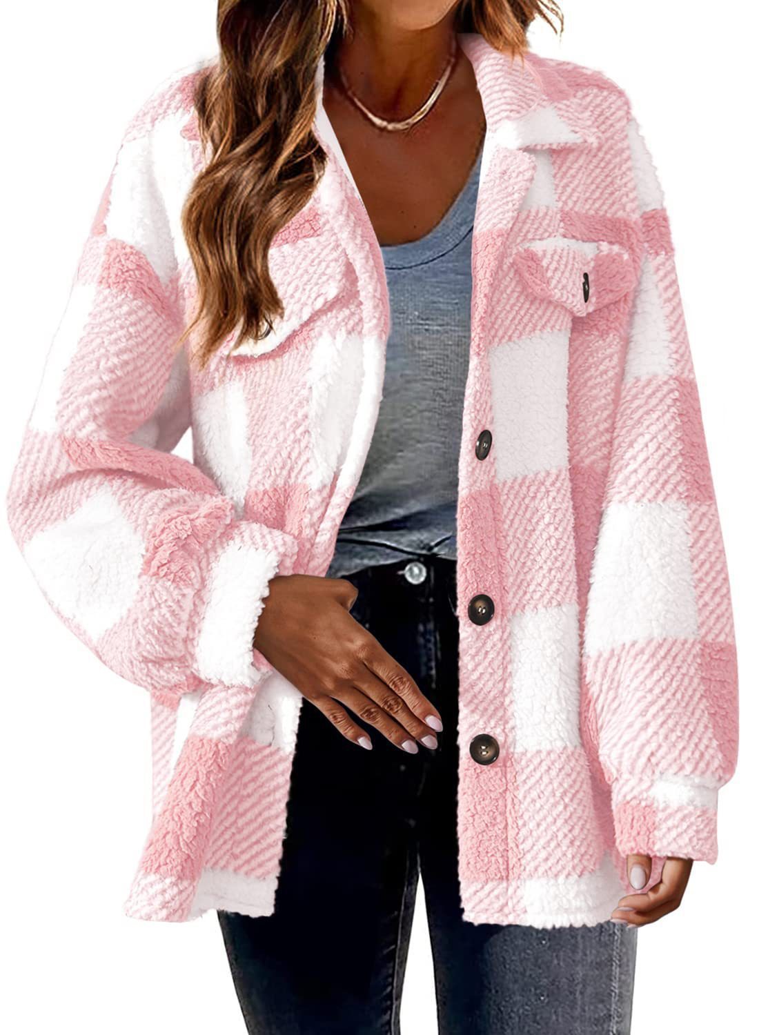 Button Plush Coat