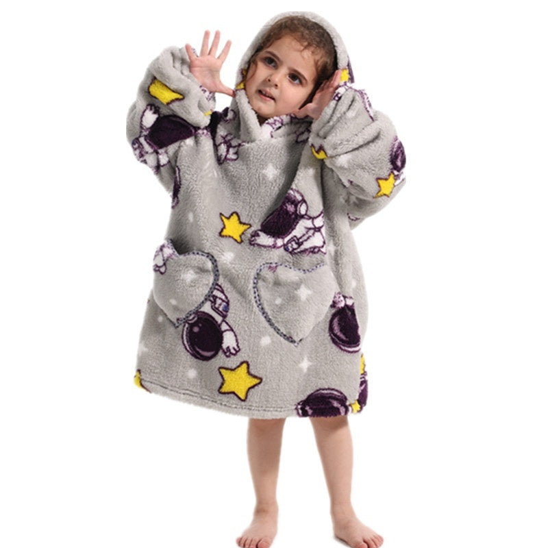 Oversized Plush Children Hoodie