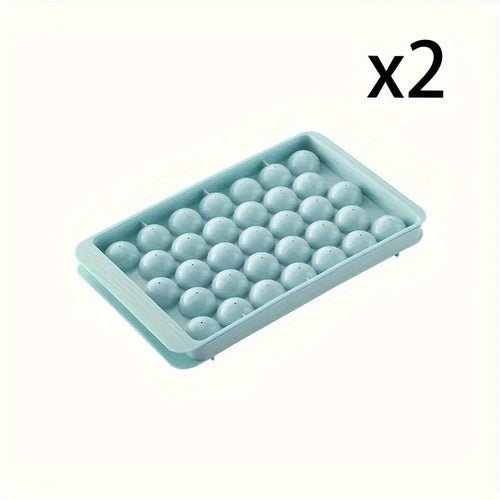 Premium 33-Cavity Silicone Ice Cube Tray - Round Diamond Design for