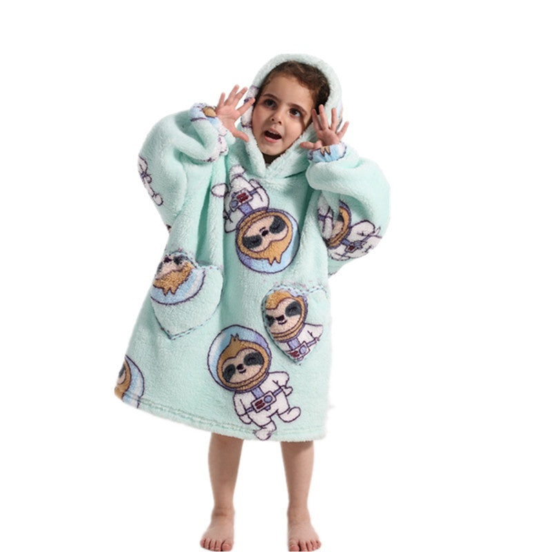 Oversized Plush Children Hoodie