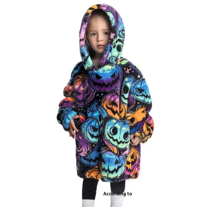 Oversized Plush Children Hoodie