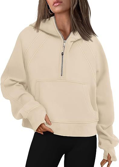 Zipper Hoodies Sweatshirts With Pocket Loose Pullover