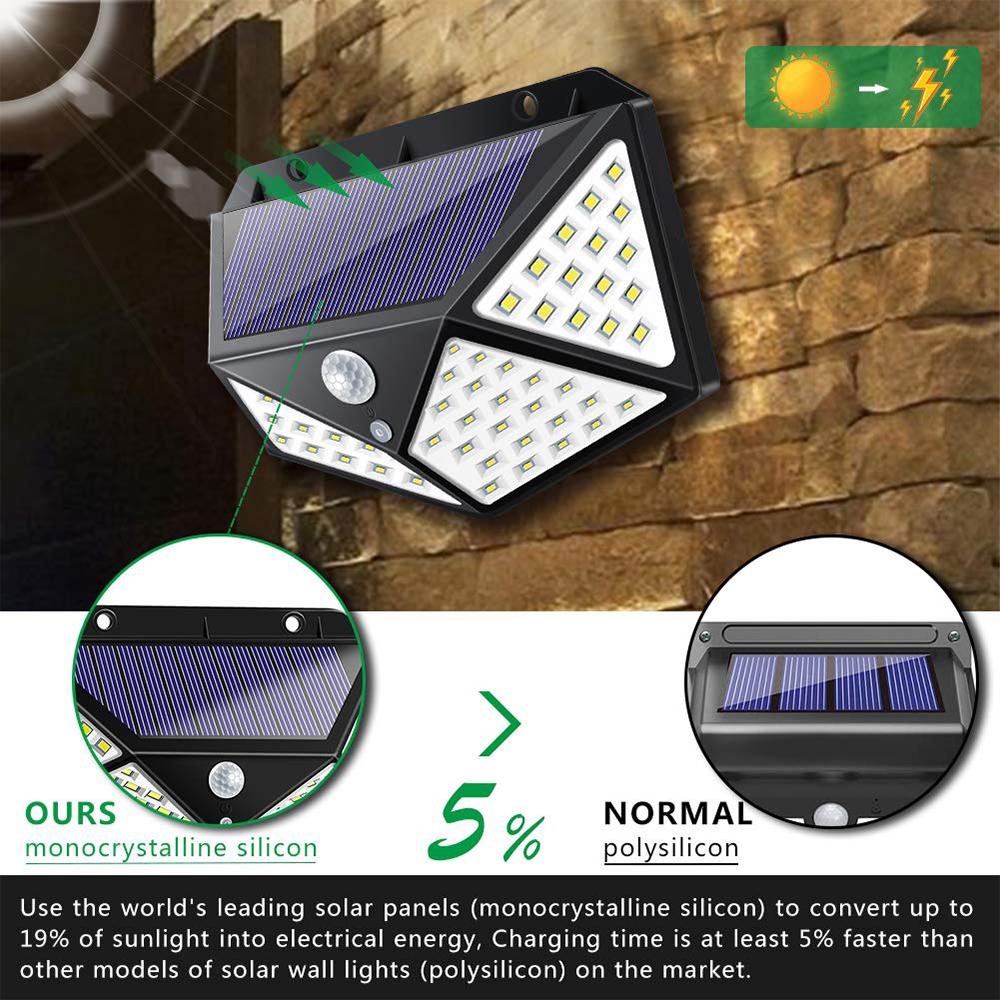 Split Type Solar 100COB Led Induction Wall Light Indoor Outdoor Garden