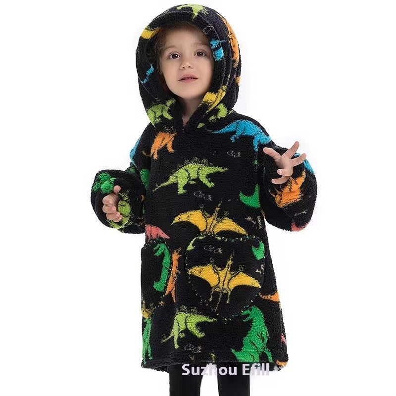 Oversized Plush Children Hoodie