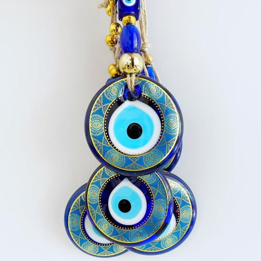 Handmade Evil Eye Wall Hanging, Modern Evil Eye Home Decor