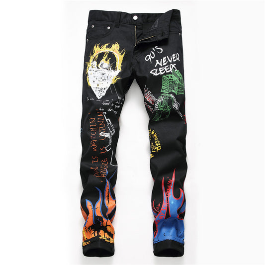 Graffiti Straight Men's Jeans