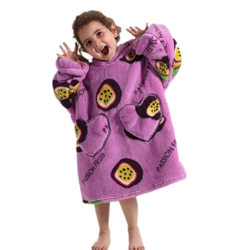 Oversized Plush Children Hoodie