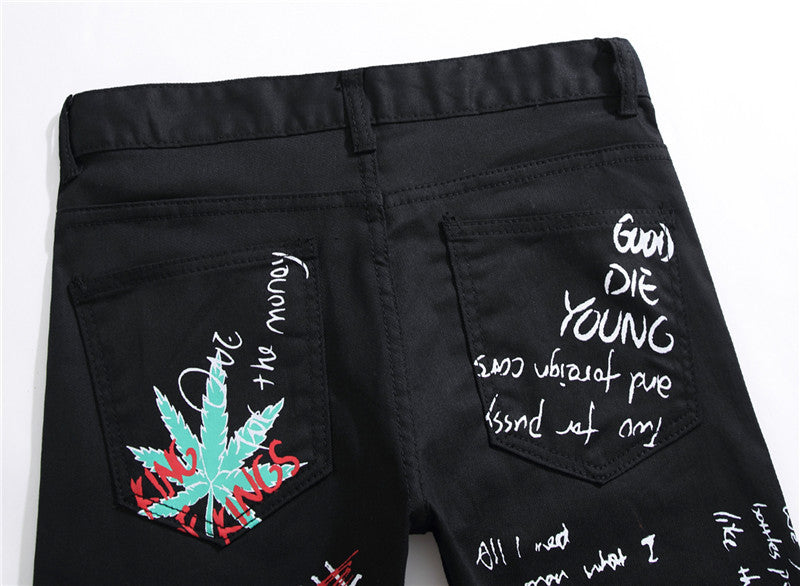 Graffiti Straight Men's Jeans