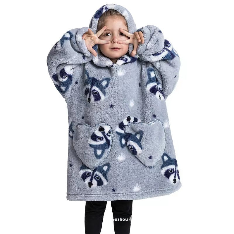 Oversized Plush Children Hoodie