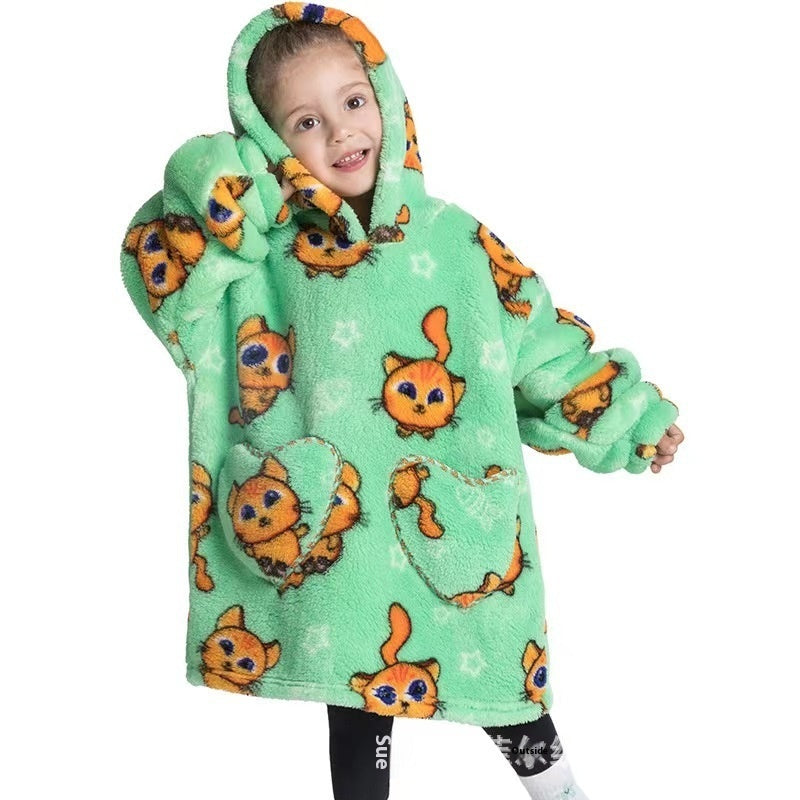 Oversized Plush Children Hoodie