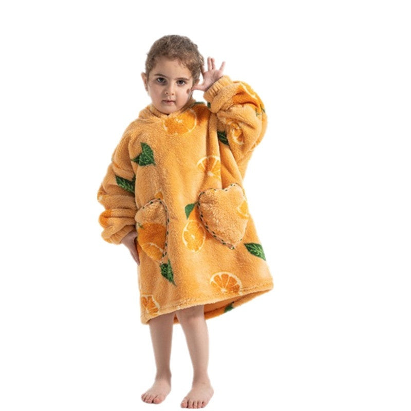 Oversized Plush Children Hoodie