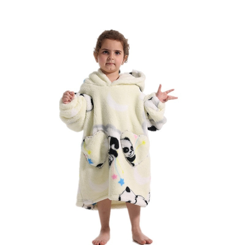 Oversized Plush Children Hoodie