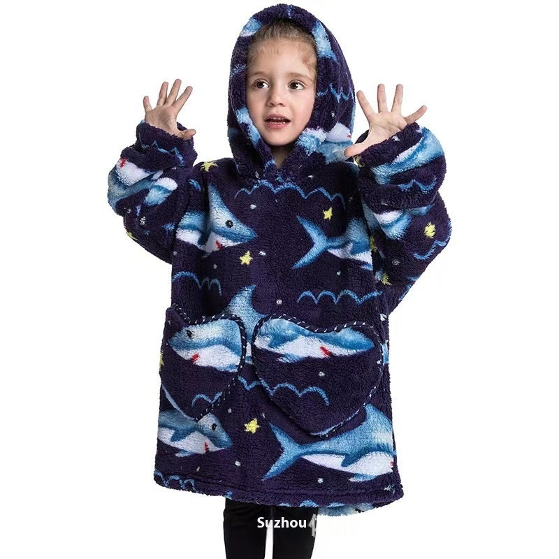 Oversized Plush Children Hoodie