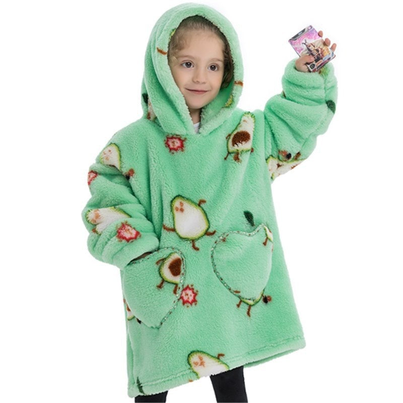 Oversized Plush Children Hoodie