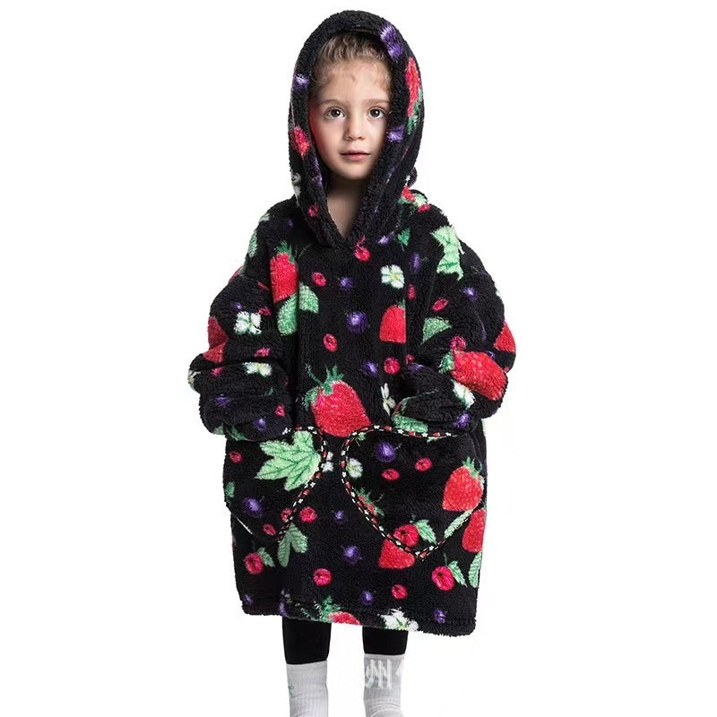 Oversized Plush Children Hoodie