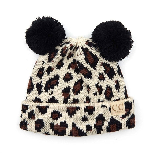 CC Brand Baby Animal Print Newborn - 12 Months Leopard Beanie