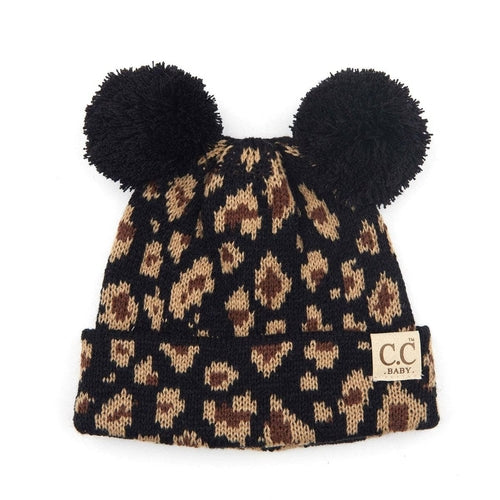 CC Brand Baby Animal Print Newborn - 12 Months Leopard Beanie