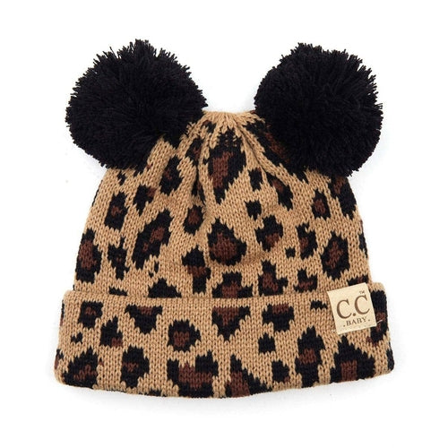 CC Brand Baby Animal Print Newborn - 12 Months Leopard Beanie