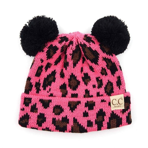 CC Brand Baby Animal Print Newborn - 12 Months Leopard Beanie