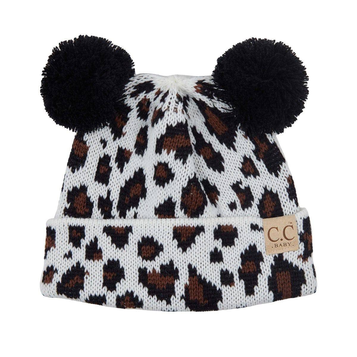 CC Brand Baby Animal Print Newborn - 12 Months Leopard Beanie