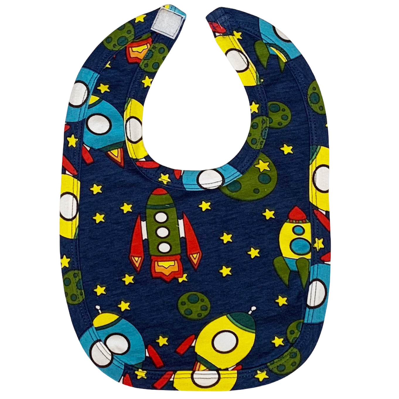 AnnLoren Baby Toddler Boy Space Ship Blanket & Bib Gift Set 2 pc Knit