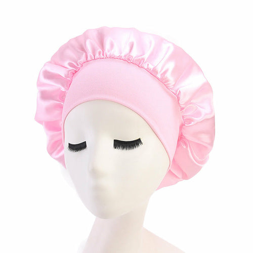 1pc Adjust Solid Satin Bonnet Hair Styling Cap