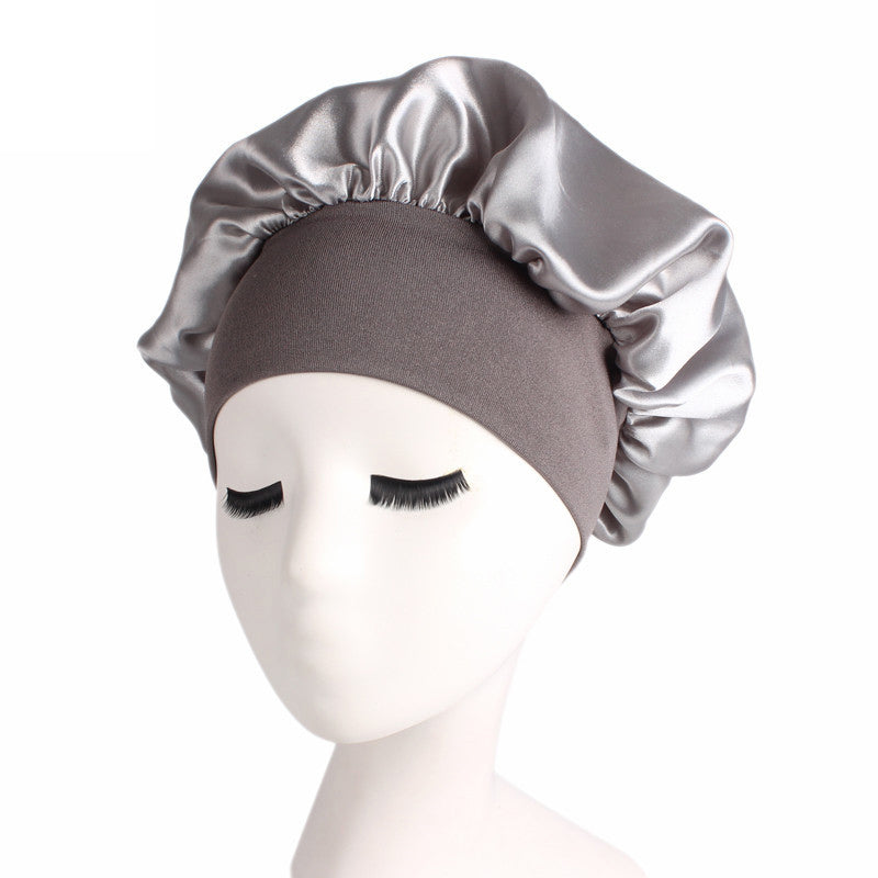 1pc Adjust Solid Satin Bonnet Hair Styling Cap