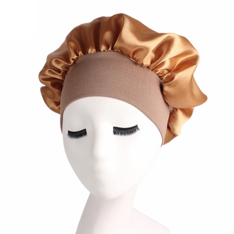 1pc Adjust Solid Satin Bonnet Hair Styling Cap