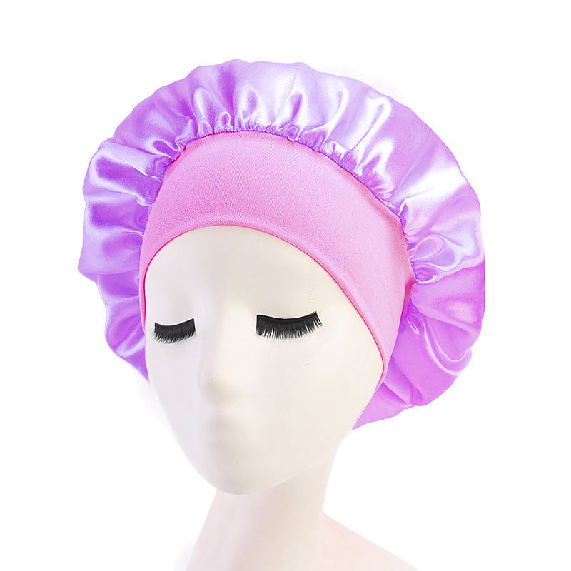 1pc Adjust Solid Satin Bonnet Hair Styling Cap