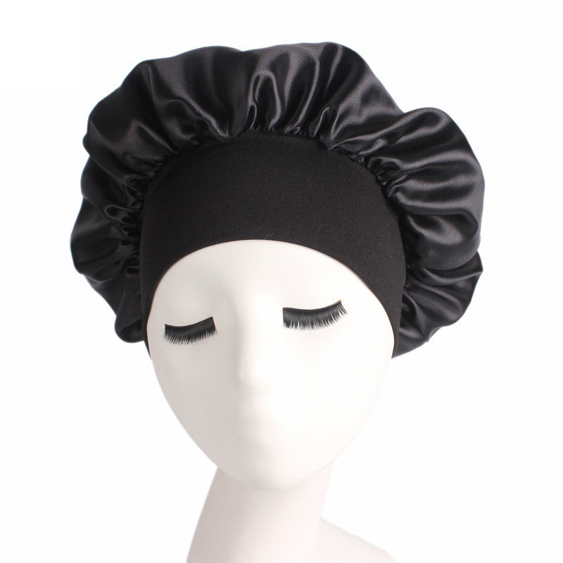 1pc Adjust Solid Satin Bonnet Hair Styling Cap