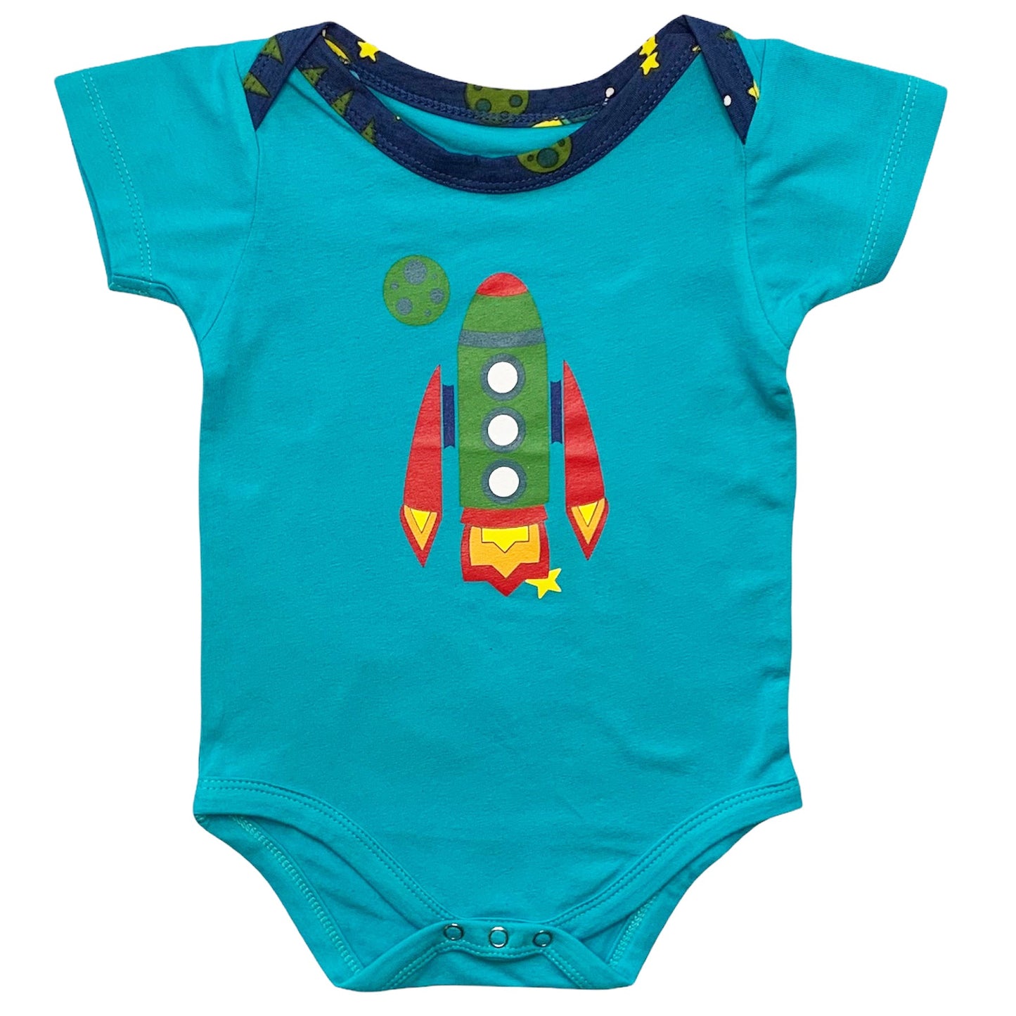 Boys Layette Space Ship Onesie Pants Cap 3pc Gift Set