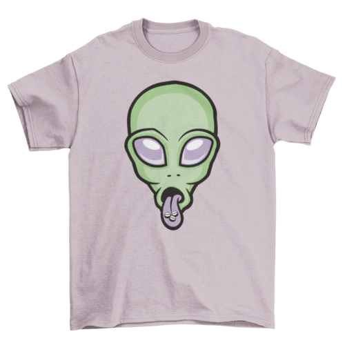 Green alien with pills tee