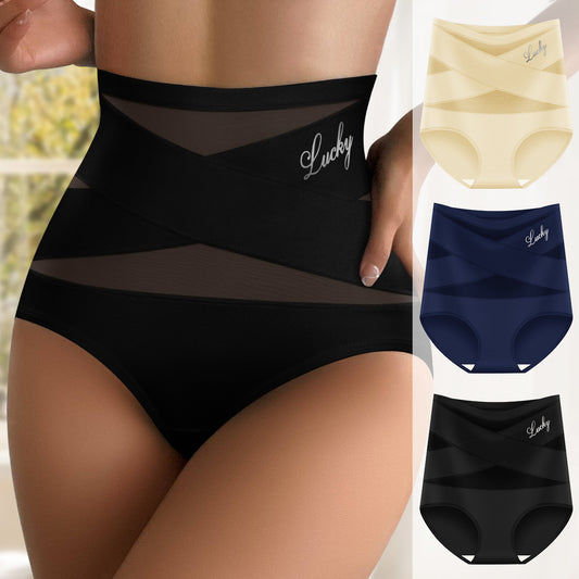 Women's High Waisted Tummy Tightening Hip Lifting Underwear