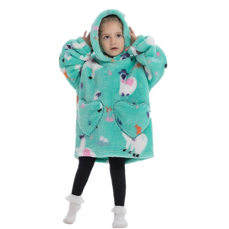 Oversized Plush Children Hoodie