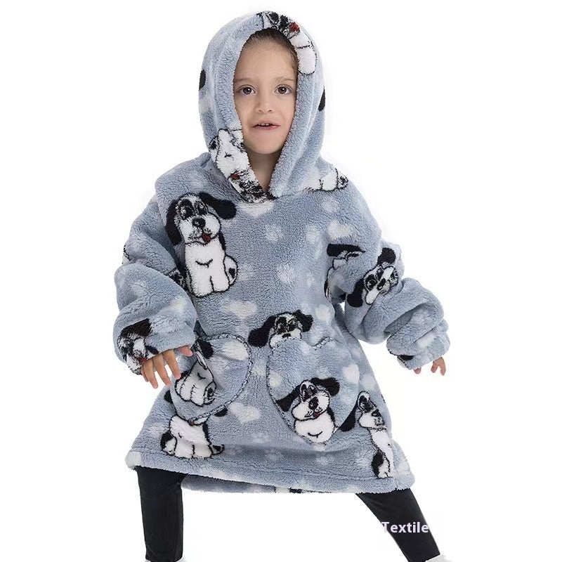 Oversized Plush Children Hoodie