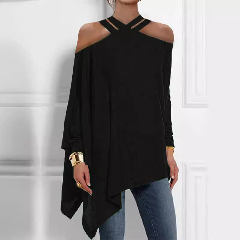 Loose Asymmetry Shoulder Top