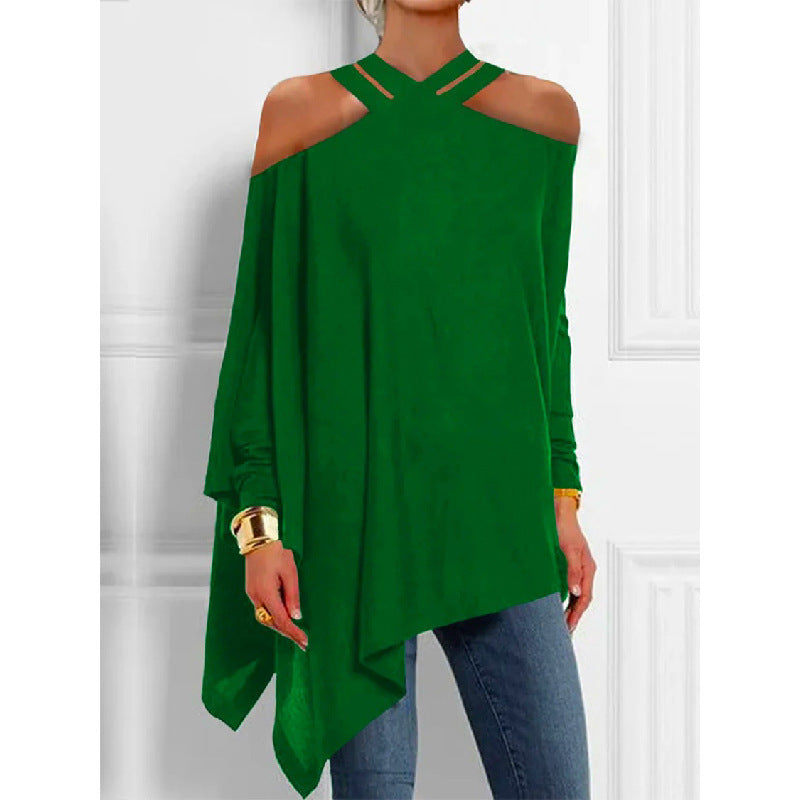 Loose Asymmetry Shoulder Top