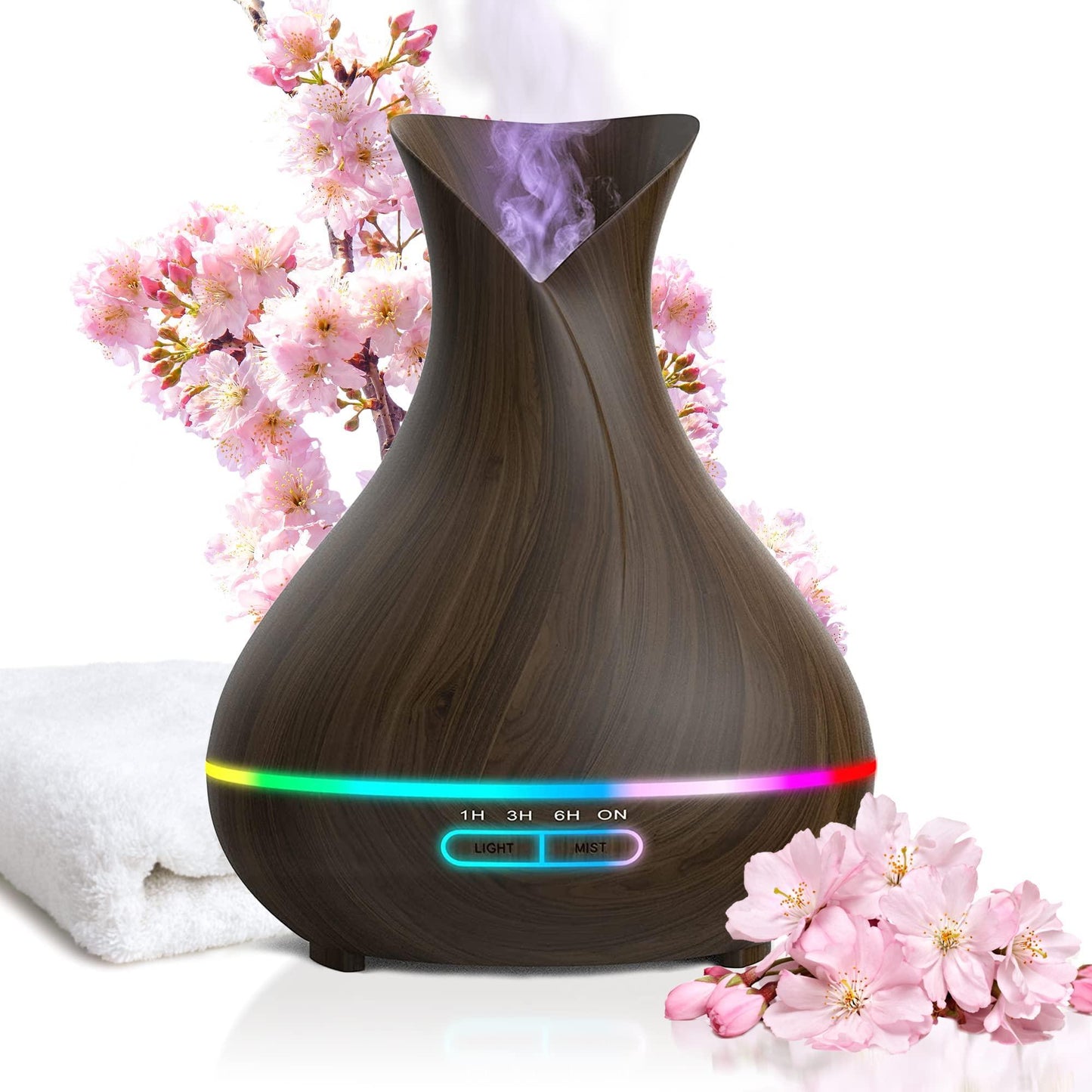 Aromatherapy Diffuser for Essential Oils 400ml Dark Wood Essential Oil