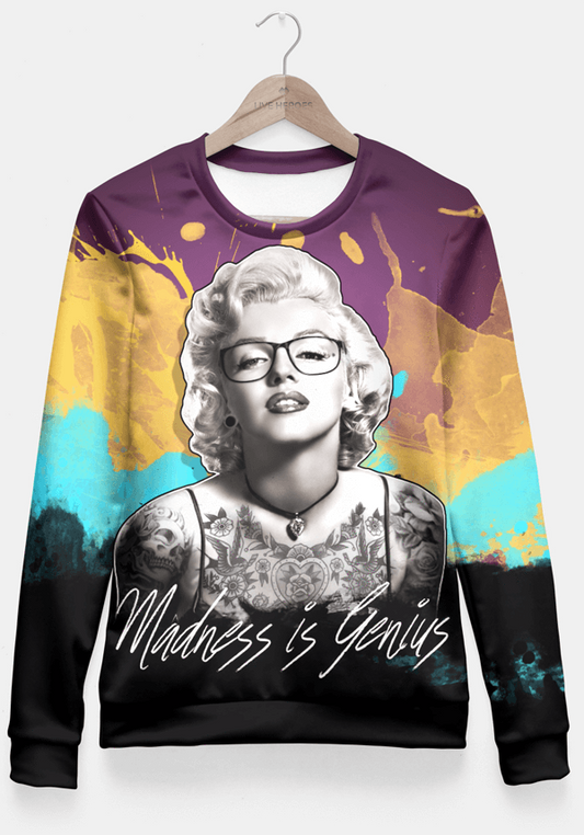 Madness is Genius Sudadera entallada Fitted Waist Sweater